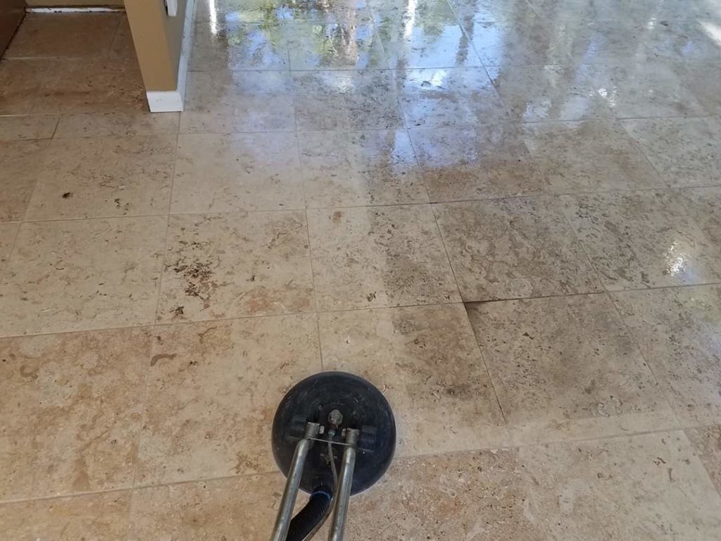 Tile floor cleaning