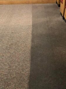 Business commercial carpet cleaning before and after